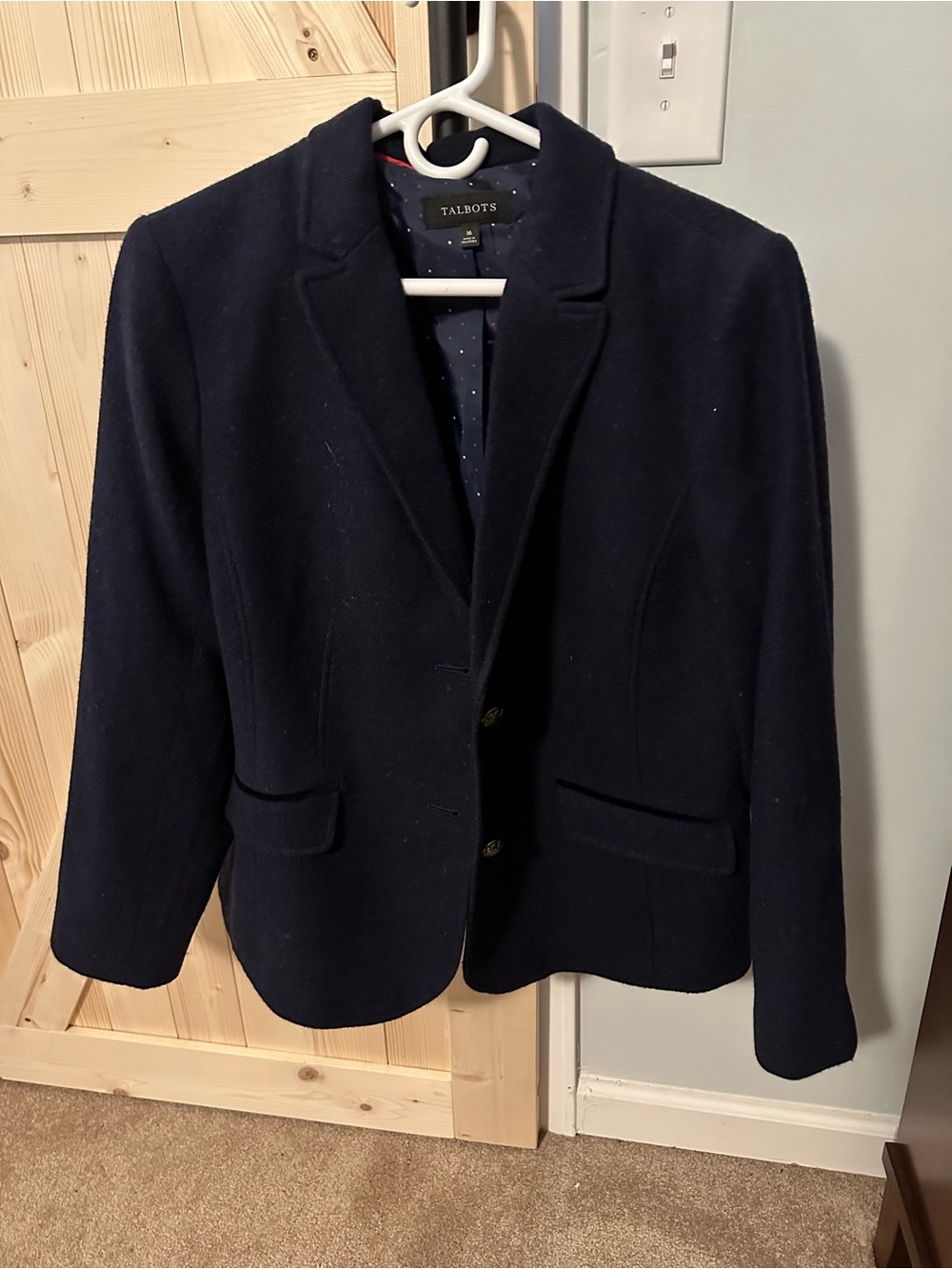 Talbots Dark Navy Wool Women's Blazer